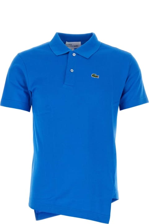 Comme des Garçons Shirt Topwear for Men Comme des Garçons Shirt Cerulean Blue Piquet Comme Des Garã§ons Shirt X Lacoste Polo Shirt