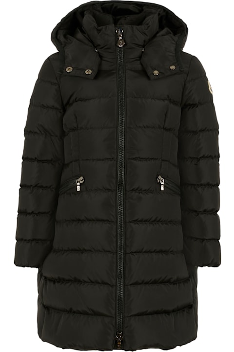 Homeware Moncler Black Charpal Down Jacket For Girl With Logo