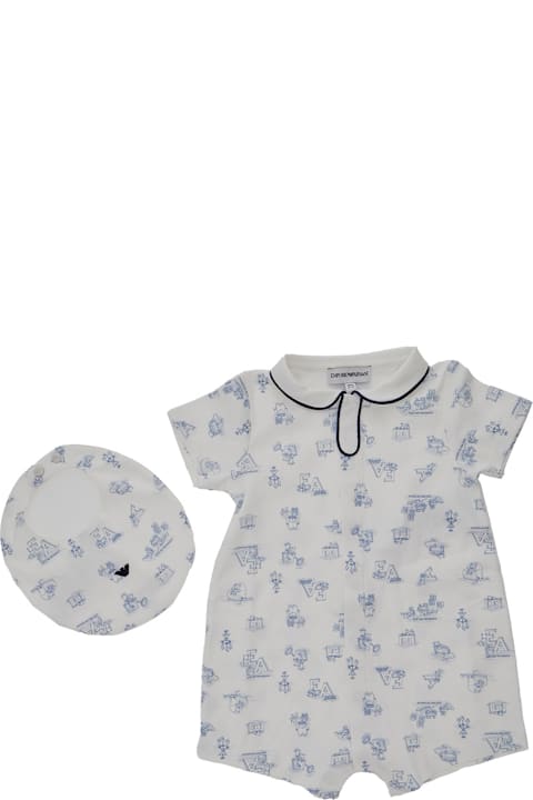 Emporio Armani for Kids Emporio Armani Multicolor Set Of Two With One-piece And Bib In Cotton Baby