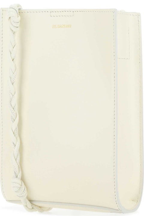 Jil Sander Clutches for Women Jil Sander Ivory Leather Small Tangle Shoulder Bag