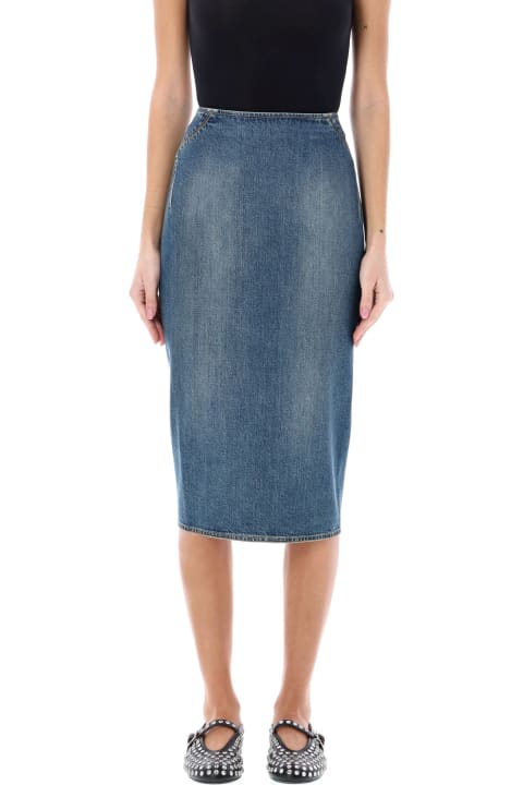 Fashion for Women Alaia Pencil Denim Skirt