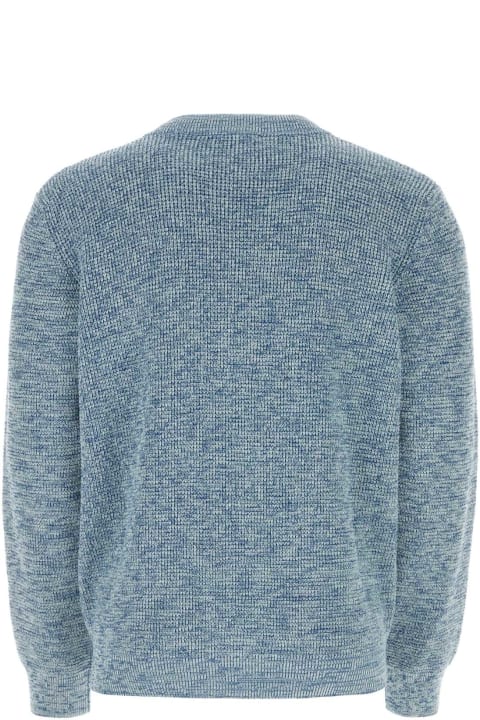 Maison Kitsuné Sweaters for Men Maison Kitsuné Melange Light Blue Cotton Cardigan