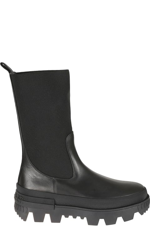 ウィメンズ Monclerのブーツ Moncler Leather Logo Boots