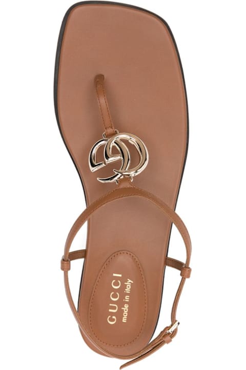 Gucci Gg Marmont Leather Sandals