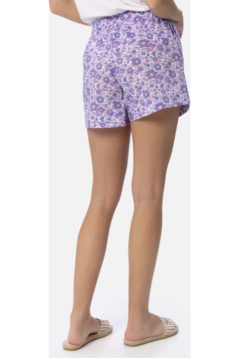 Homeware MC2 Saint Barth Woman Cotton Betsy Pull Up Shorts Meave | Made With Liberty Fabric