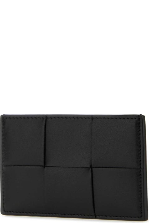 メンズ Bottega Venetaのアクセサリー Bottega Veneta Black Leather Card Holder