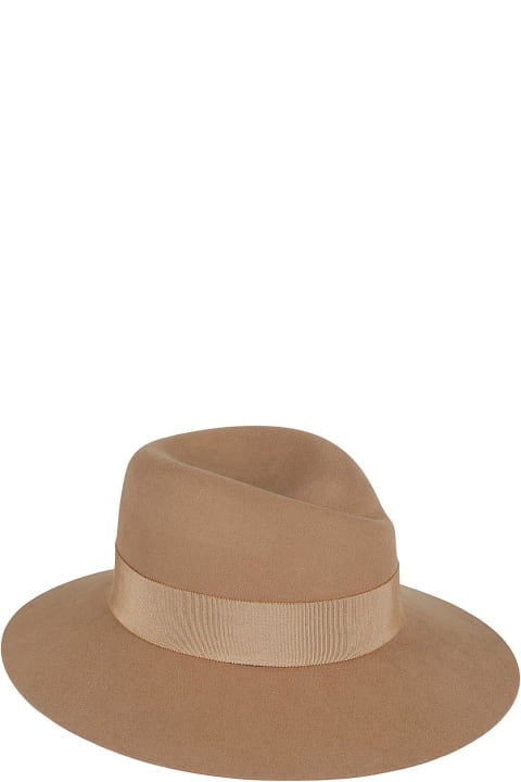 Maison Michel Hats for Women Maison Michel Logo Plaque Fedora Hat