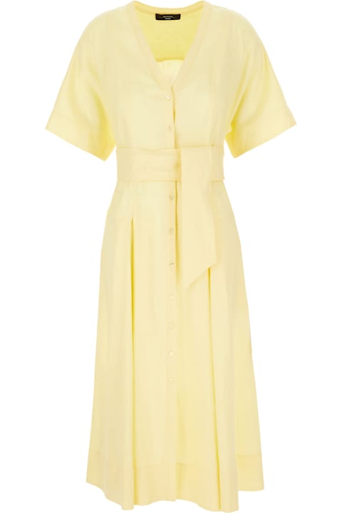 Weekend Max Mara for Women Weekend Max Mara Yellow Linen Dress