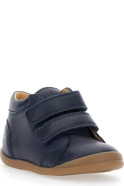 Homeware Pom d'Api Blue Sneaker With Logo Printed On The Tongue In Rubber Boy