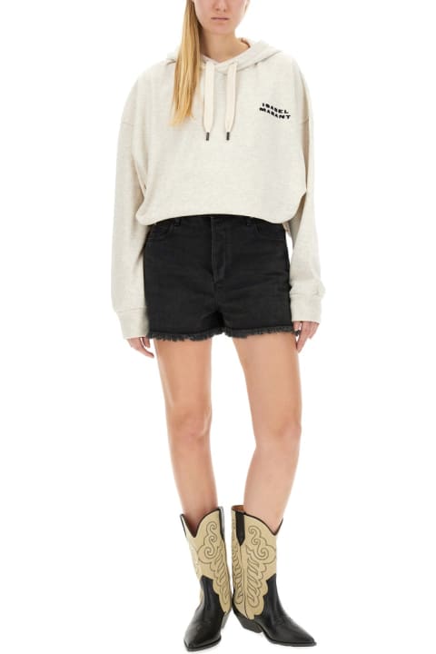 Isabel Marant for Women Isabel Marant Oversized Hoodie With Contrasting Logo Print