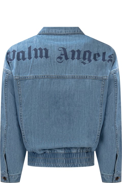 Palm Angels Coats & Jackets for Girls Palm Angels Chambray Jacket