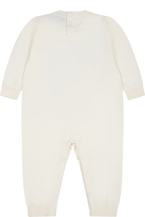 Fashion for Baby Boys Moncler White Babygrow Forbaby Kids With Logo
