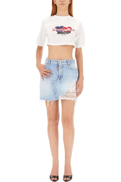 Dsquared2 Topwear for Women Dsquared2 Cropped Fit T-shirt