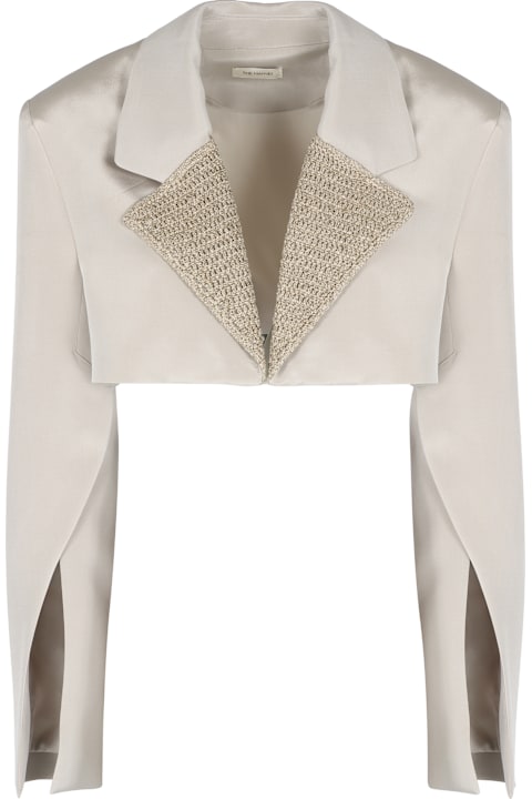 The Mannei Clothing for Women The Mannei Marica Silk Blazer
