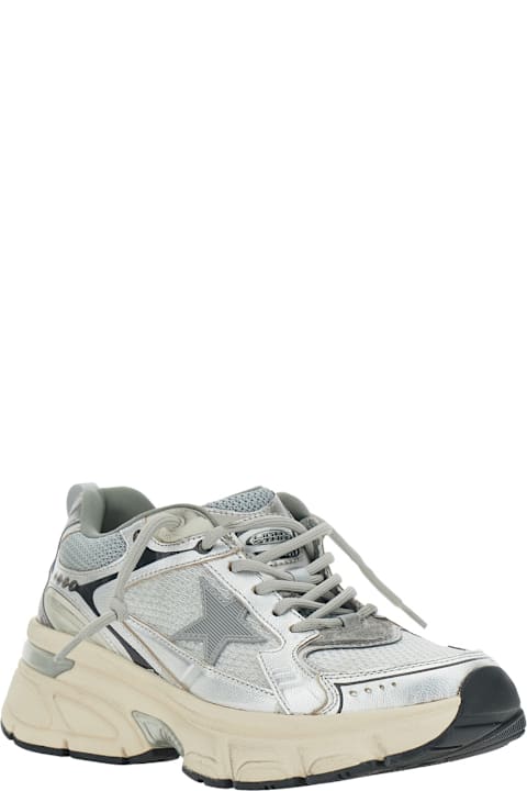 Golden Goose Lightstar Mesh And Nappa Upper Mesh Tongue And Heel Tpu Star