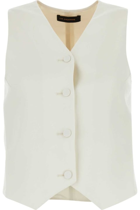 ウィメンズ The Andamaneのコート＆ジャケット The Andamane White Crepe Pauline Vest
