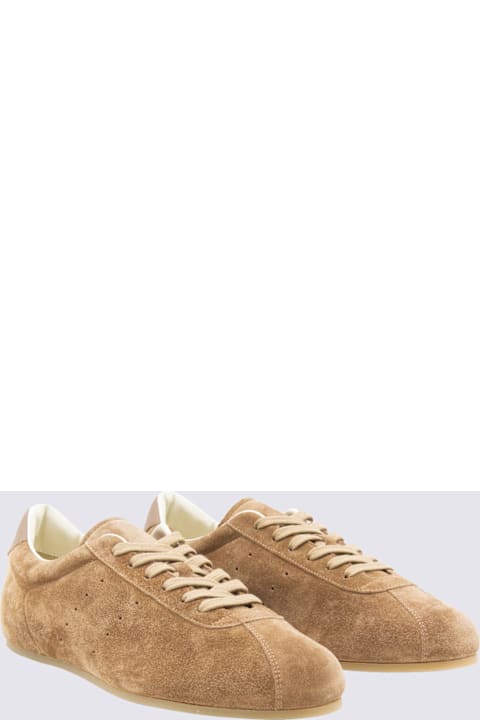 Common Projects for Kids Common Projects Taupe Leather Sneakers