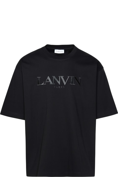 Topwear for Men Lanvin Black Cotton T-shirt