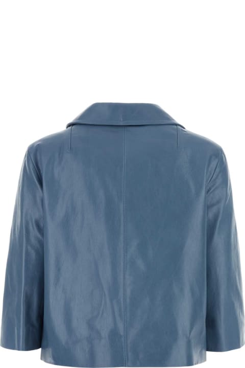 Fashion for Women Marni Cerulean Blue Leather Blazer