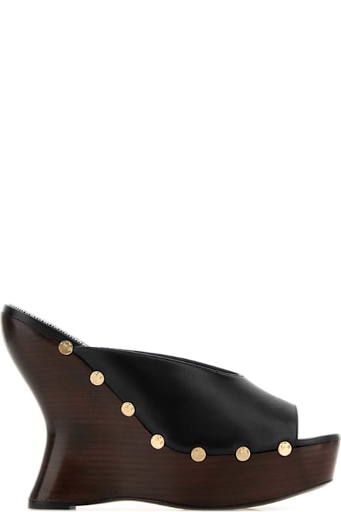 Magda Butrym Black Nappa Leather Wedges