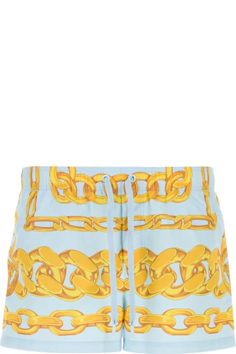 Versace Swimwear for Men Versace Printed Polyester Swimming Shorts