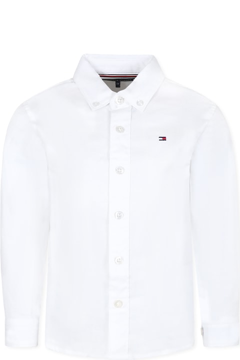 Tommy Hilfiger Shirts for Boys Tommy Hilfiger White Shirt For Boy