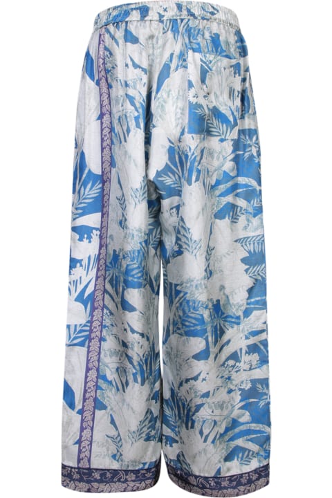 Pierre-Louis Mascia Pants & Shorts for Women Pierre-Louis Mascia Aloe Light Blue/white Trousers