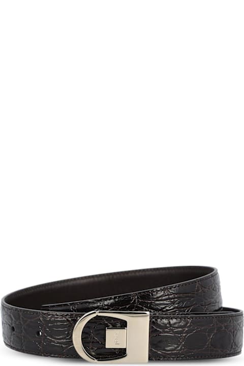 Saint Laurent for Women Saint Laurent Logo Engraved Reversible Belt