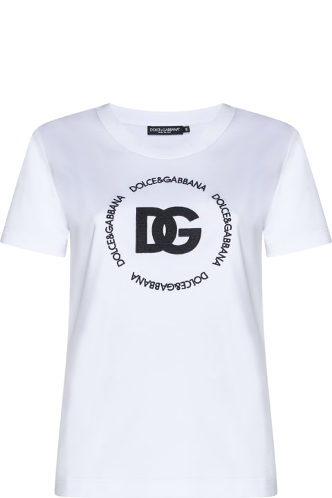 Dolce & Gabbana Sale for Women Dolce & Gabbana Cotton T-shirt With Dg Logo