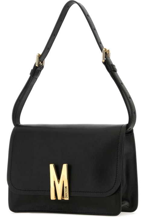 ウィメンズ新着アイテム Moschino Black Leather M Bag Shoulder Bag