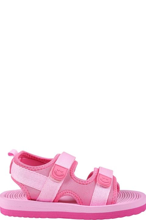 Molo Shoes for Girls Molo Fuchsia Sandals For Girl With Logo