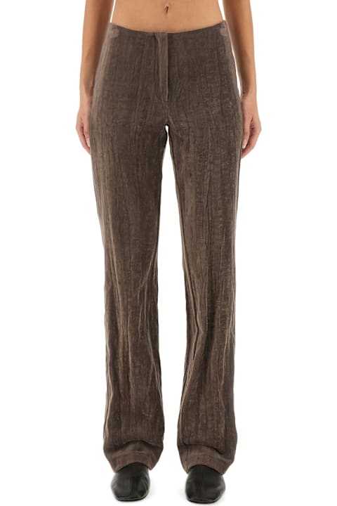Alysi for Men Alysi Velvet "crinkle" Slim Pants
