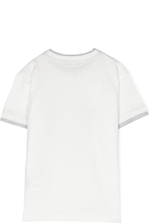 Topwear for Boys Eleventy White T-shirt With Graphic Print