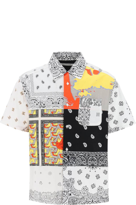 Fashion for Men Children of the Discordance Short-sleeved Patchwork Shirt