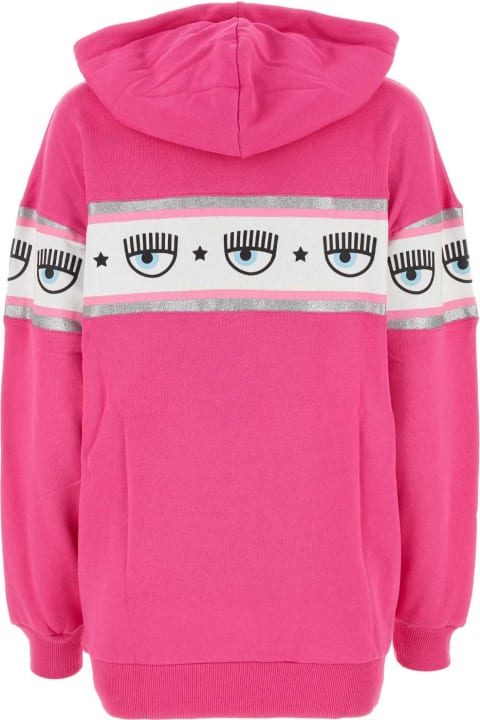 Chiara Ferragni for Women Chiara Ferragni Fuchsia Cotton Oversize Sweatshirt