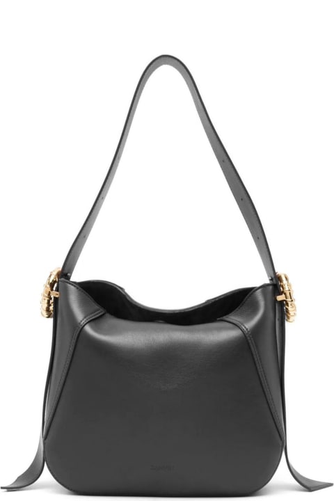 Totes for Women Lanvin Black Leather Melodie Hobo Bag