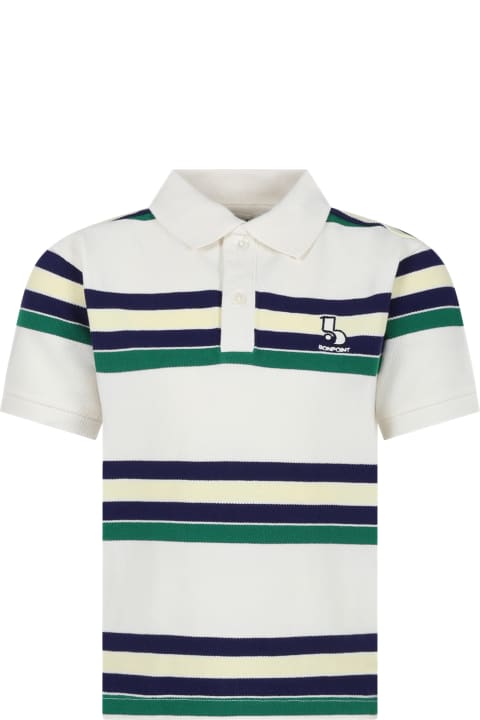 Bonpoint T-Shirts & Polo Shirts for Boys Bonpoint Ivory Shirt For Boy With Logo