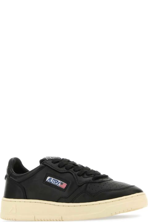 Autry Black Leather Medalist Sneakers