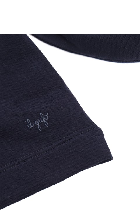Topwear for Baby Girls Il Gufo Blue Fleece Jacket