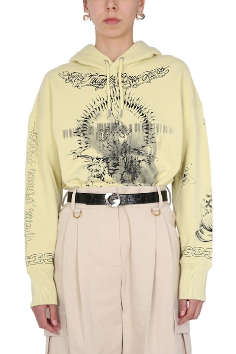 Homeware Givenchy Graphic Printed Cropped Hoodie