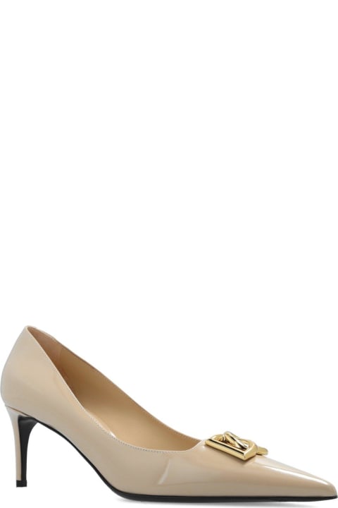 Dolce & Gabbana Shoes for Women Dolce & Gabbana Dg Plaque Pointed Toe Pumps