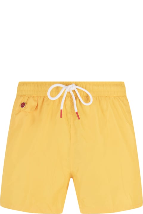 Kiton Men Kiton Yellow Swim Shorts