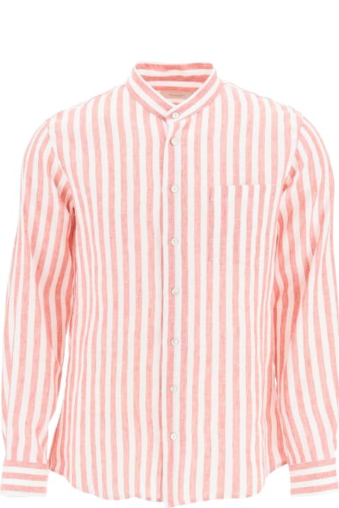 メンズ Agnonaのシャツ Agnona Striped Linen Shirt