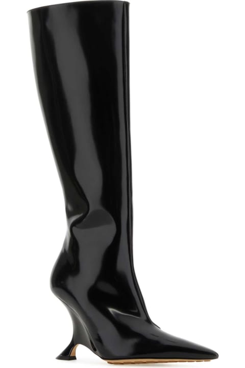 Fashion for Women Bottega Veneta Black Leather Rocket Boots