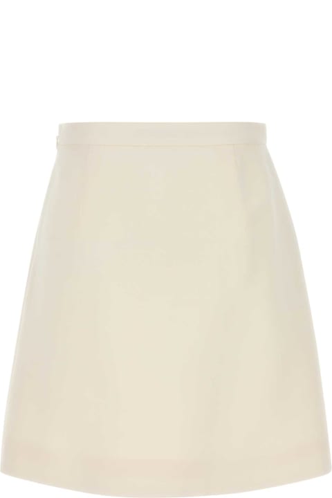 أدوات منزلية Valentino Garavani White Wool Blend Mini Skirt