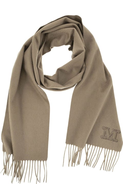 Scarves & Wraps for Women Max Mara Logo Embroidered Fringed Scarf