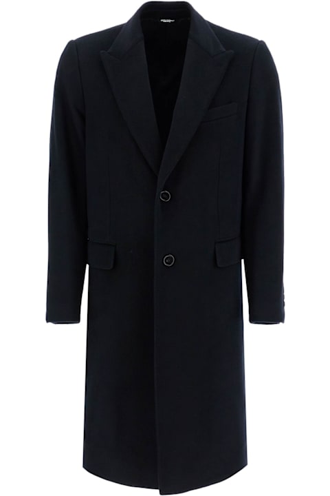 Coats & Jackets for Men Dolce & Gabbana Single-breasted Cashmere Coat