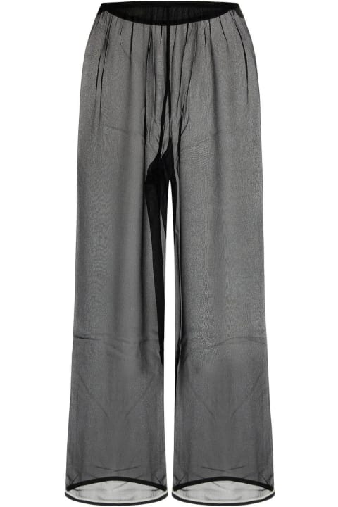 Bode Pants & Shorts for Women Bode Black Silk Wide-leg Pant