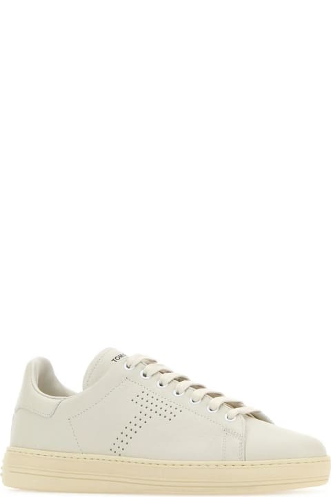 Fashion for Men Tom Ford White Leather Warwick Sneakers
