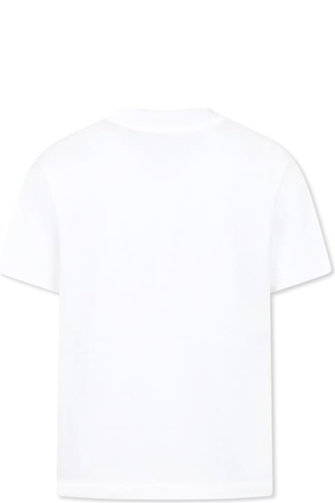 Homeware Dsquared2 White T-shirt For Boy With Black Logo